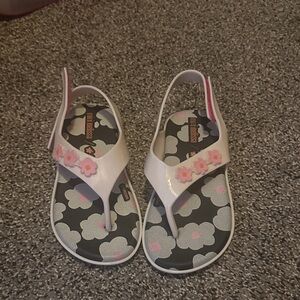 Mini Melissa Kids Sandals - Pink and Gray Floral